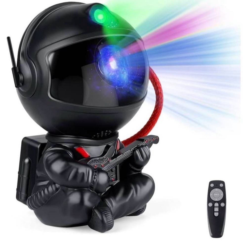 Black Astronaut Night Light Projector with Remote